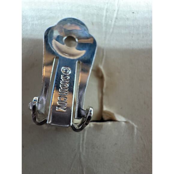 Sarah Coventry VintageHoliday Circles 7804 Clip On Earrings Set Red, White, Blue - Picture 3 of 6